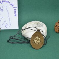 pendentif en cuir goutte Valknut