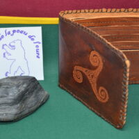 porte carte en cuir triskel