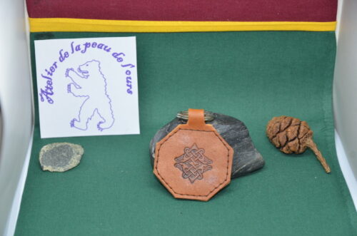porte clef en cuir aigle