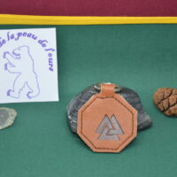 porte clef en cuir valknut